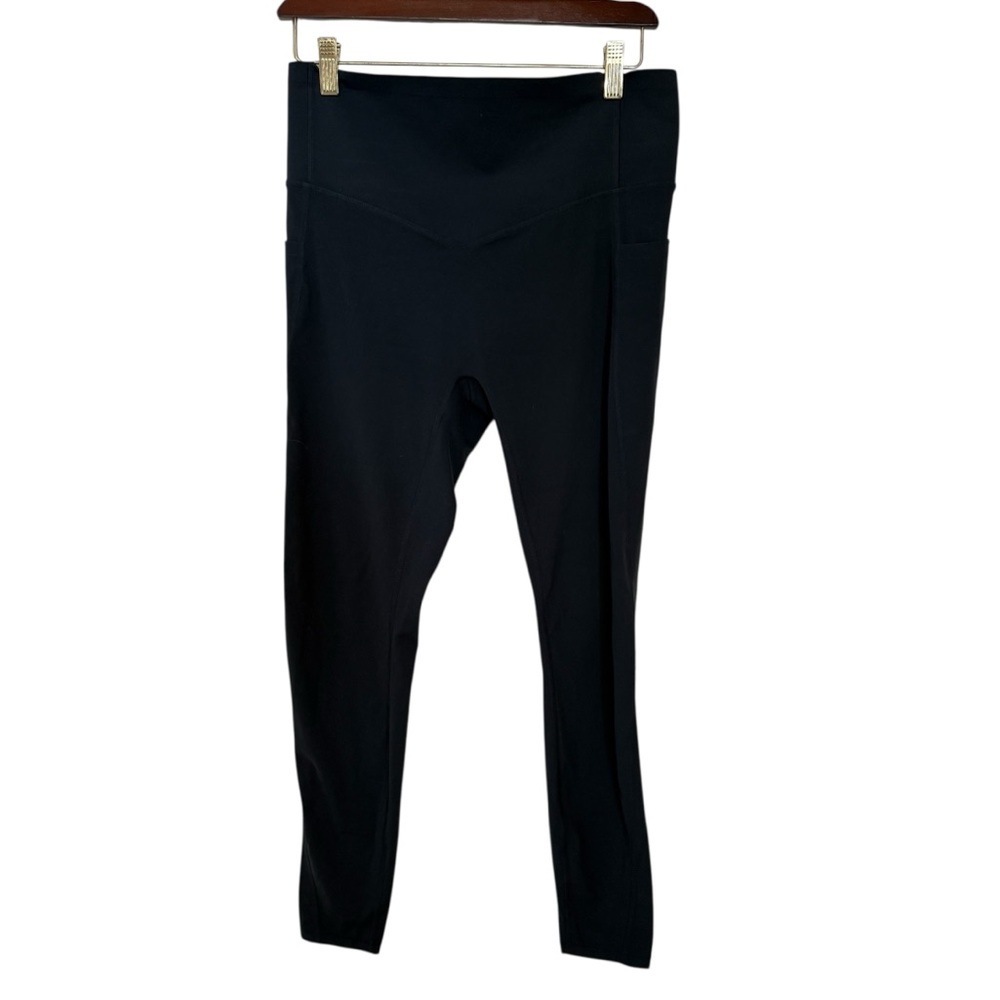 Halara Woman's Size Large Navy Blue Leggings With Pockets Athleisure